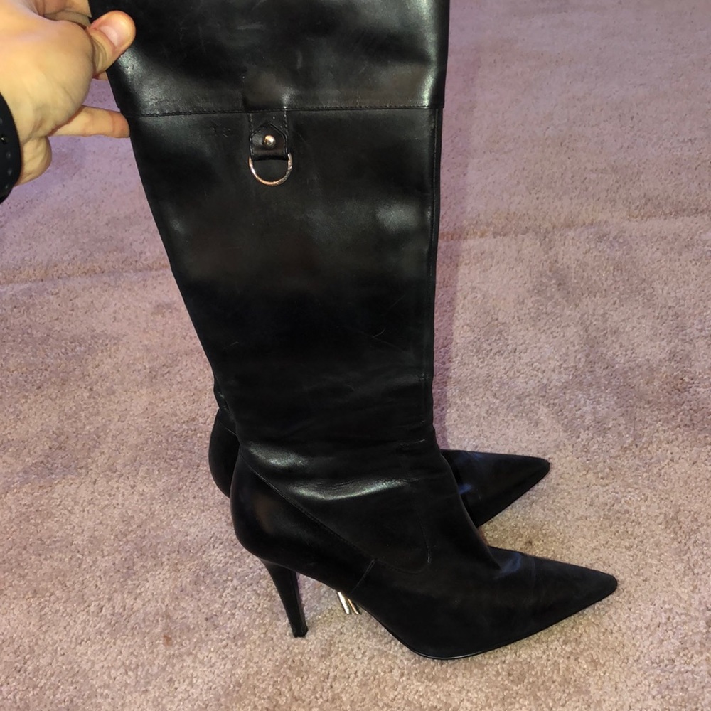 Ralph Lauren black heel boots - size 7